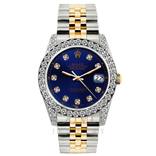 Rolex Datejust Diamond Watch, 26mm, Yellow Gold and Stainless Steel Bracelet Midnight Express Dial w/ Diamond Bezel and Lugs