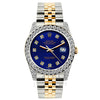 Rolex Datejust Diamond Watch, 26mm, Yellow Gold and Stainless Steel Bracelet Sapphire Dial w/ Diamond Bezel and Lugs