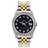 Rolex Datejust Diamond Watch, 26mm, Yellow Gold and Stainless Steel Bracelet Purple Dial w/ Diamond Bezel and Lugs